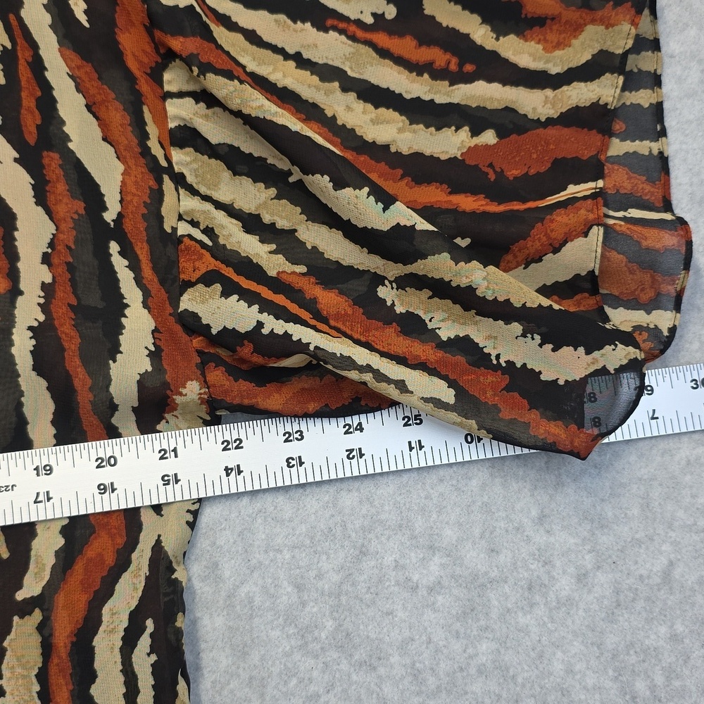 Allison Taylor Multicolor Patterned Shear Blouse - Picture 7 of 8